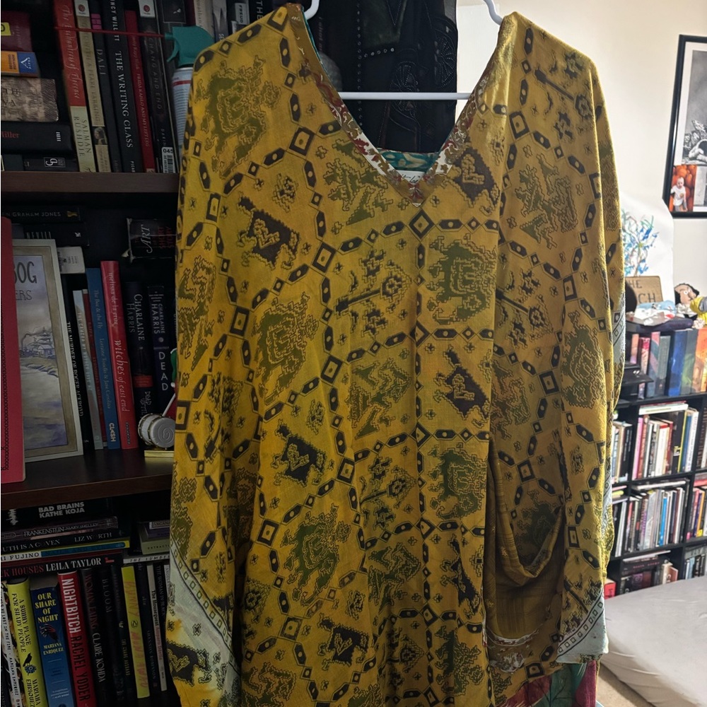 Yellow Patterned Women's Top